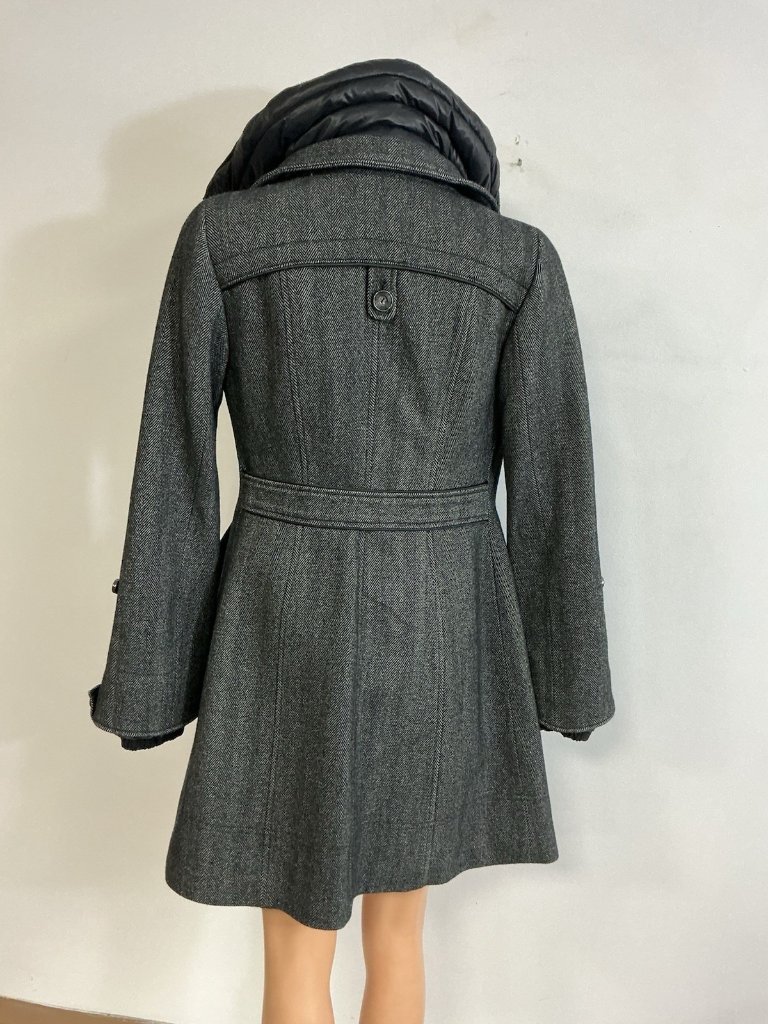 Soia & Kyo Gray Wool Herringbone Coat Down Lining Womens Xs — image 4 of 8